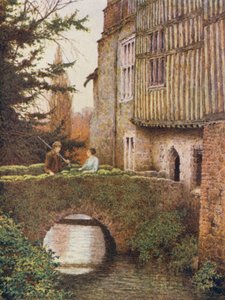 イグザム・モートの東側（カラーリトグラフ） 作： William Biscombe Gardner