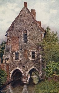 グレイフライヤーズ・ハウス、カンタベリー（カラーリトグラフ） 作： William Biscombe Gardner