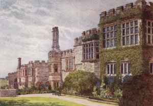 ハドン・ホールの南側（カラーリトグラフ 作： William Biscombe Gardner