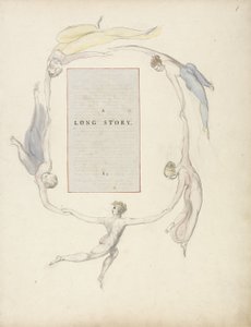 「長い物語」、「トマス・グレイの詩」のデザイン23r 作： William Blake