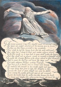 アメリカ。予言、プレート10、答えられた恐怖.... 作： William Blake