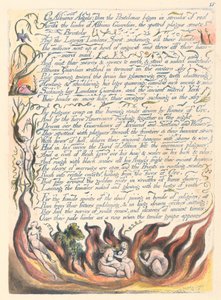 アメリカ。予言、プレート17、アルビオンの天使について.... 作： William Blake