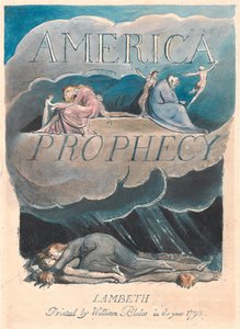 アメリカ。予言、プレート2、タイトルページ 作： William Blake