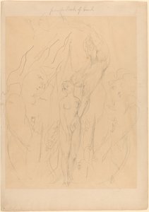 人の娘に罪の秘密を教える天使 作： William Blake