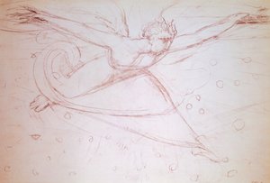 ウィリアム・ブレイク（1757-1827）が描いた「歩く天使 作： William Blake