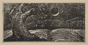 1821年、バージルのソーントンズ・パストララルからのブラスト・ツリーとフラットド・クロップ。 作： William Blake
