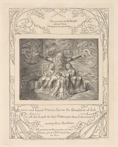 Livro de Jó, Placa 20, Jó e Suas Filhas 作： William Blake