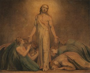 Cristo Aparecendo aos Apóstolos após a Ressurreição 作： William Blake