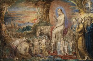 キリストのエルサレム入城（銅に油彩） 作： William Blake