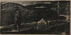 コリネの旅：ヴァージルの牧歌』より「ロンドンまでのマイルストーン」LXIIマイル 作： William Blake