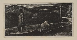 Colinetsジャーニー、マイルストーンマークLXIIマイルからロンドンまで、ソーントンズパストララルオブV ...、1821年。 作： William Blake