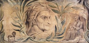 ダンテ・アリギエーリ 1800-03年頃 （キャンバスにテンペラ、ペン、インク） 作： William Blake