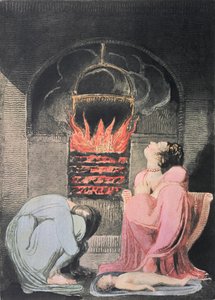 ヨーロッパの予言;飢饉、1794（レリーフエッチング、彫刻、トイレ） 作： William Blake