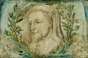 ジェフリー・チョーサー 1800年頃（テンペラ、キャンバス） 作： William Blake
