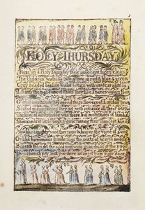 聖なる木曜日、1789 作： William Blake