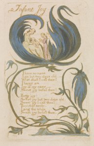 「InfantJoy」、「SongsofInnocence」のプレート14 作： William Blake