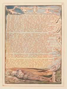 エルサレム、プレート19、彼の子供たちは彼の胸から追放されました。 作： William Blake