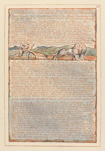 エルサレム、プレート33、神のビジョンに背を向ける…。 作： William Blake