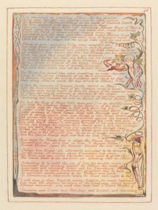エルサレム、プレート40、アルビオンを見て身震いするロス…。 作： William Blake