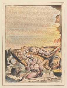 エルサレム、プレート50、大西洋の山々.... 作： William Blake