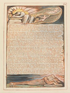 エルサレム、プレート64、平凡な貝殻の…。 作： William Blake