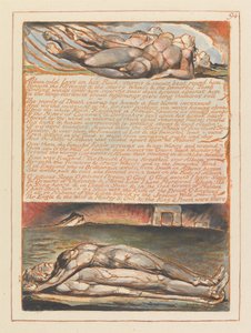 エルサレム、プレート94、アルビオンは彼の岩の上に風邪をひきました。 作： William Blake