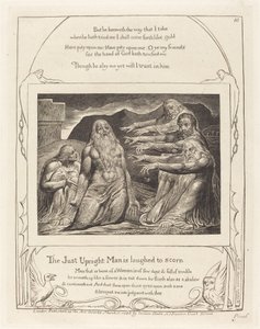 友達に叱られるヨブ 作： William Blake