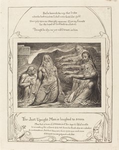 友達に叱られるヨブ 作： William Blake