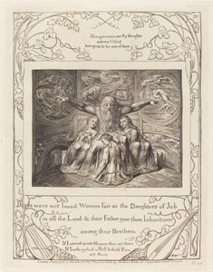 ヨブと娘たち 作： William Blake