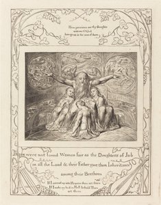ヨブと娘たち 作： William Blake