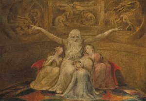 ジョブとその娘たち、17991800年。 作： William Blake