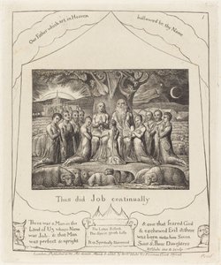 ヨブとその家族 作： William Blake