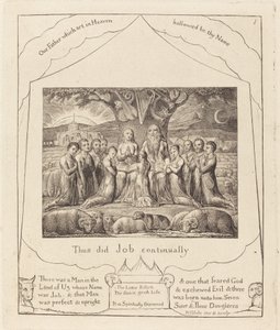 ヨブとその家族 作： William Blake