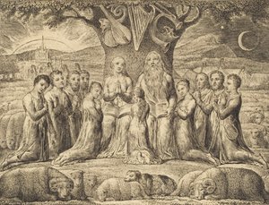 ヨブとその家族」1825年 作： William Blake