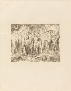 繁栄を取り戻したヨブとその家族 作： William Blake