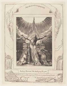 ヨブの犠牲 作： William Blake