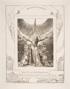 1825-26年の「職業書」の挿絵からの職業の犠牲。 作： William Blake