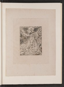 サタンに圧倒されるヨブの息子と娘 作： William Blake