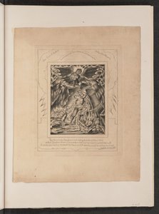 サタンに圧倒されるヨブの息子と娘 作： William Blake
