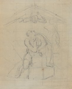 Los and His Spectre [裏面] 作： William Blake