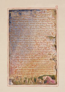 P.125-1950.pt12 The Chimney Sweeper：Songs of Innocence and of Experience（copy AA）c.1815-26（エッチング、インク、トイレ）のプレート12 作： William Blake