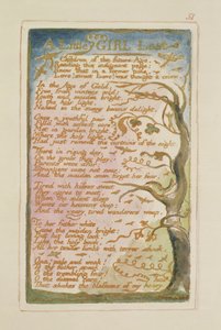 P.125-1950.pt51 A Little Girl Lost：51 of Songs of Innocence and of Experience（copy AA）c.1815-26（etching、ink and wc） 作： William Blake
