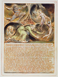 「しだれエニオンを撃退する...」「エルサレム」のプレート87 作： William Blake