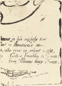 「A Prophecy」のキャンセルされたプレートのフラグメントからの再攻撃 作： William Blake