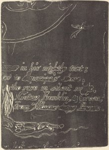「A Prophecy」のキャンセルされたプレートのフラグメントからの再攻撃 作： William Blake
