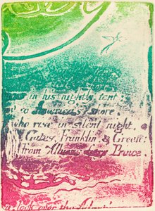 1793年の「A Prophecy（予言）」のキャンセルされたプレートの断片からの再作成。 作： William Blake