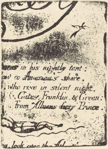 1793年の「A Prophecy（予言）」のキャンセルされたプレートの断片からの再作成。 作： William Blake