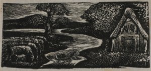 サブリナの銀色の洪水（『バージルの牧歌』より 作： William Blake