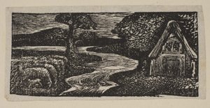 ソブリナス銀色の洪水、ヴァージルのソーントンの牧歌、1821年。 作： William Blake
