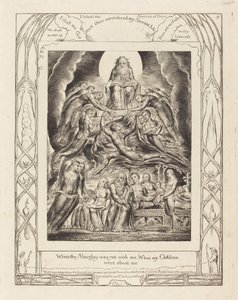 神の玉座の前のサタン 作： William Blake